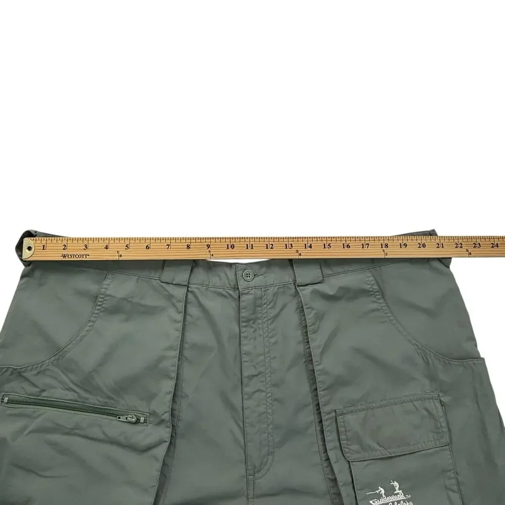 Cabelas Guidewear Convertible Zip Off Pants Men XL Green Fishing Camping Hiking‎